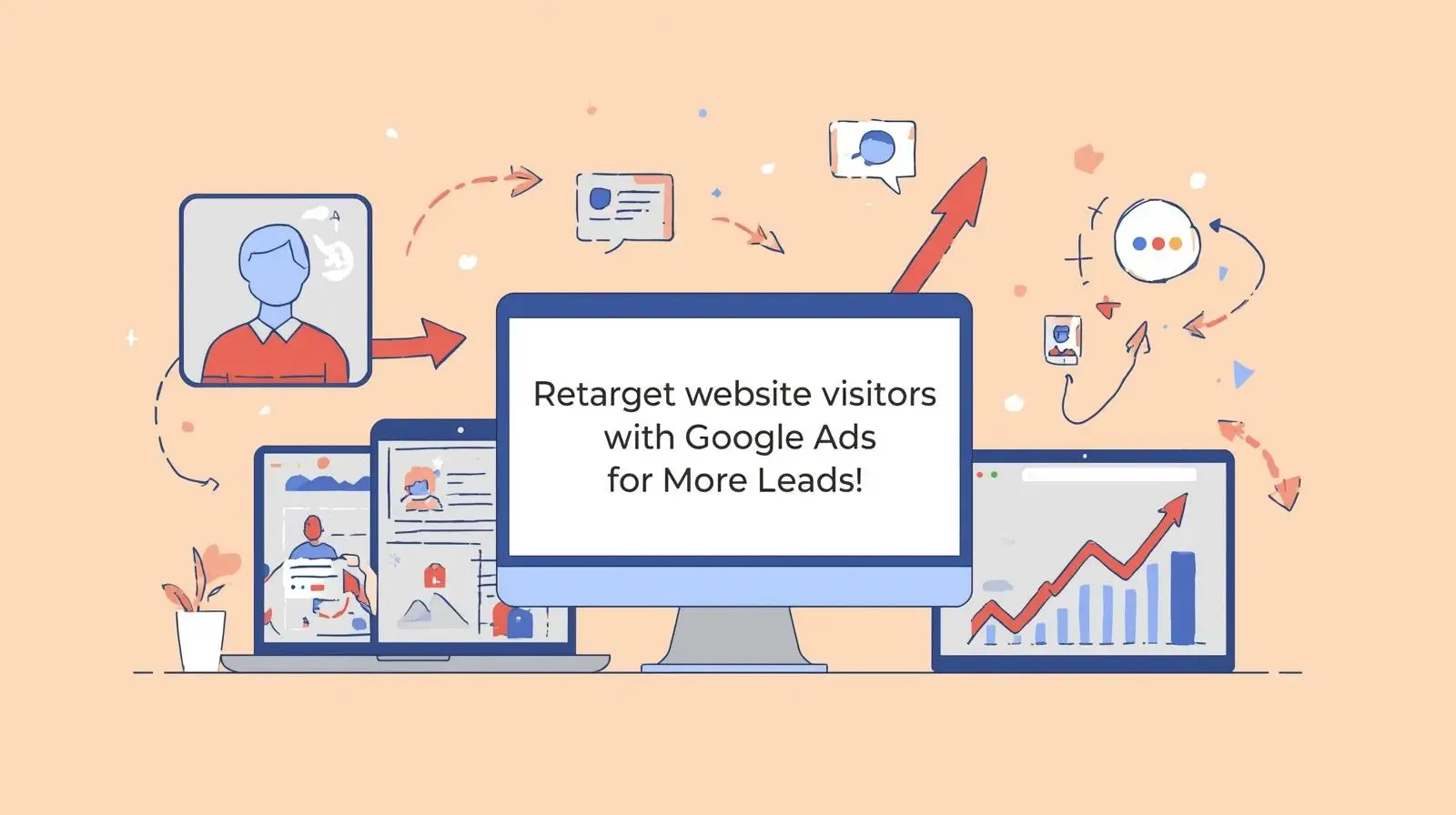 Retarget Website visitors with google Ads for more leads Marketing Agency